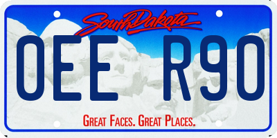 SD license plate 0EER90