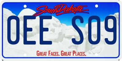 SD license plate 0EES09