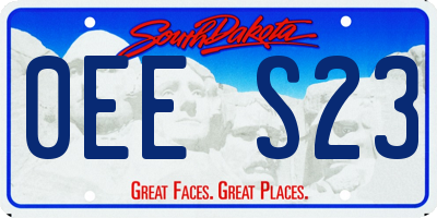 SD license plate 0EES23