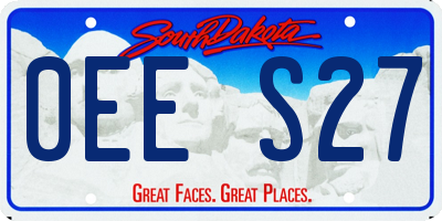 SD license plate 0EES27