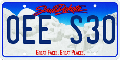 SD license plate 0EES30