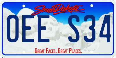 SD license plate 0EES34
