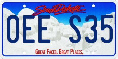 SD license plate 0EES35