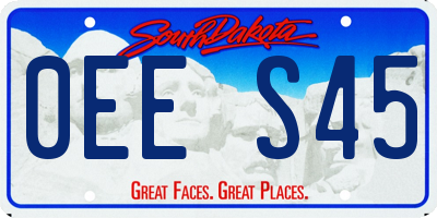 SD license plate 0EES45