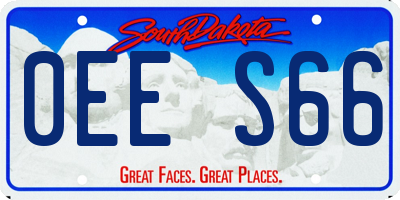 SD license plate 0EES66