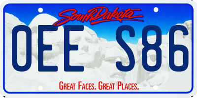 SD license plate 0EES86