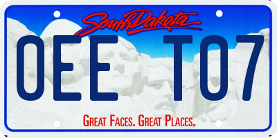 SD license plate 0EET07