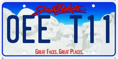 SD license plate 0EET11