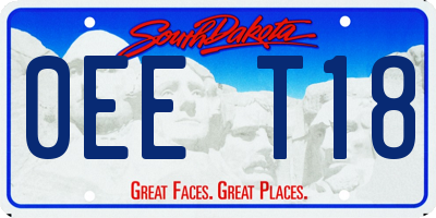 SD license plate 0EET18