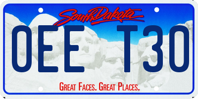SD license plate 0EET30