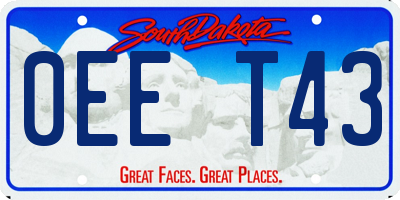 SD license plate 0EET43