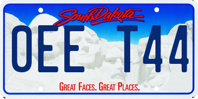 SD license plate 0EET44