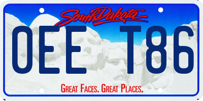 SD license plate 0EET86