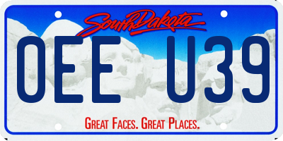 SD license plate 0EEU39