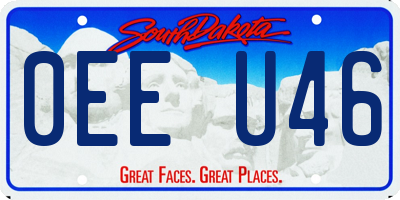 SD license plate 0EEU46