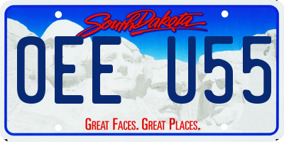 SD license plate 0EEU55
