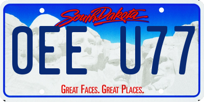 SD license plate 0EEU77