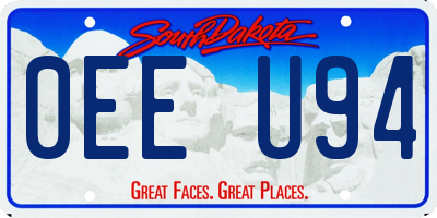 SD license plate 0EEU94