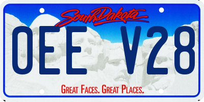 SD license plate 0EEV28