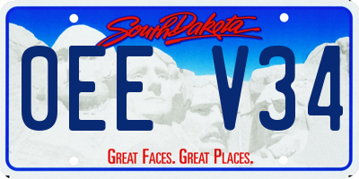 SD license plate 0EEV34