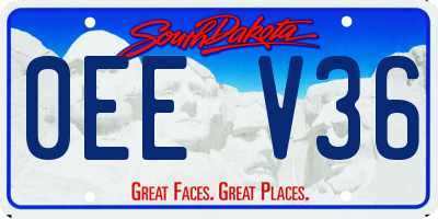 SD license plate 0EEV36