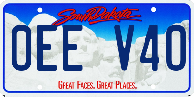 SD license plate 0EEV40