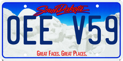 SD license plate 0EEV59