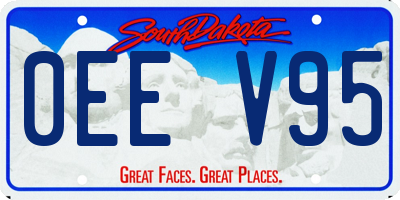 SD license plate 0EEV95