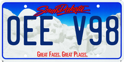 SD license plate 0EEV98