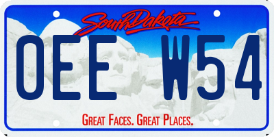SD license plate 0EEW54