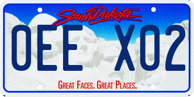 SD license plate 0EEX02