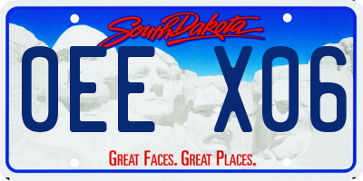 SD license plate 0EEX06