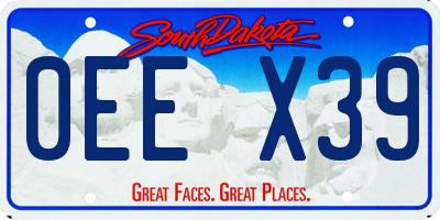 SD license plate 0EEX39