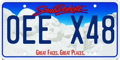 SD license plate 0EEX48