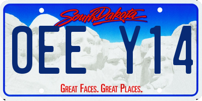 SD license plate 0EEY14