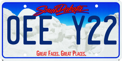 SD license plate 0EEY22