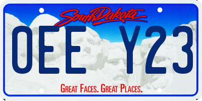 SD license plate 0EEY23