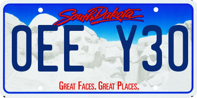 SD license plate 0EEY30
