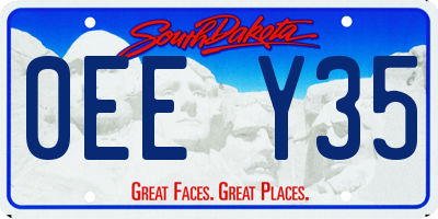 SD license plate 0EEY35