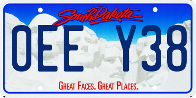 SD license plate 0EEY38