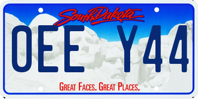 SD license plate 0EEY44