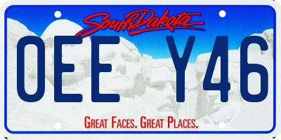 SD license plate 0EEY46