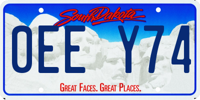 SD license plate 0EEY74