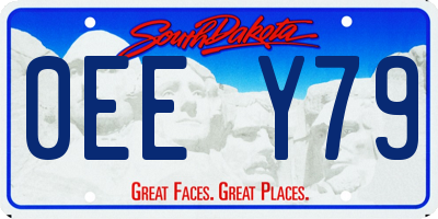 SD license plate 0EEY79