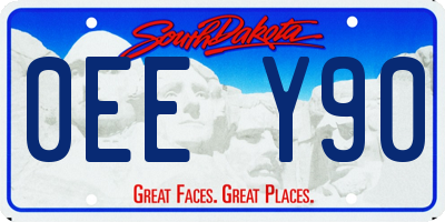 SD license plate 0EEY90