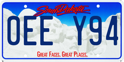 SD license plate 0EEY94