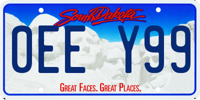 SD license plate 0EEY99
