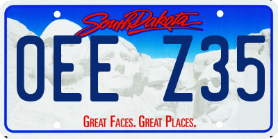 SD license plate 0EEZ35