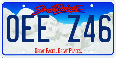SD license plate 0EEZ46
