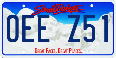 SD license plate 0EEZ51
